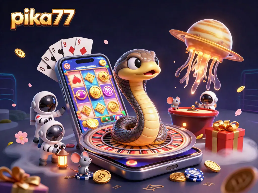 Win on pika77 with astronaut mice betting on a cosmic roulette wheel featuring gaming elements.