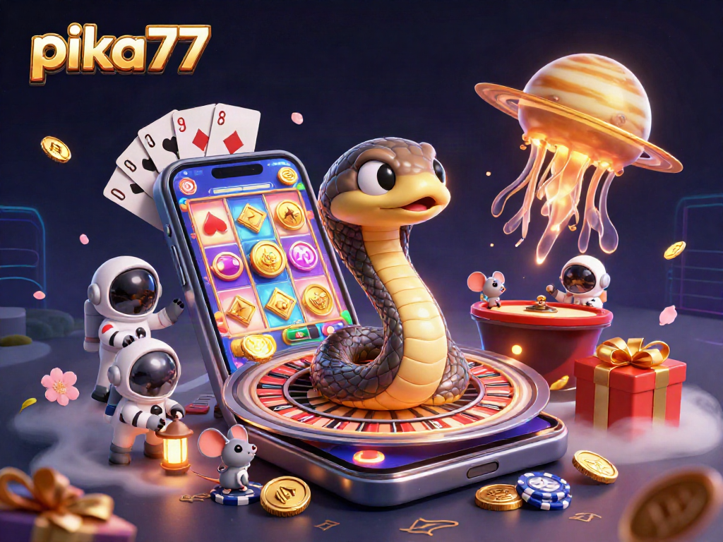 Win on pika77 with astronaut mice betting on a cosmic roulette wheel featuring gaming elements.