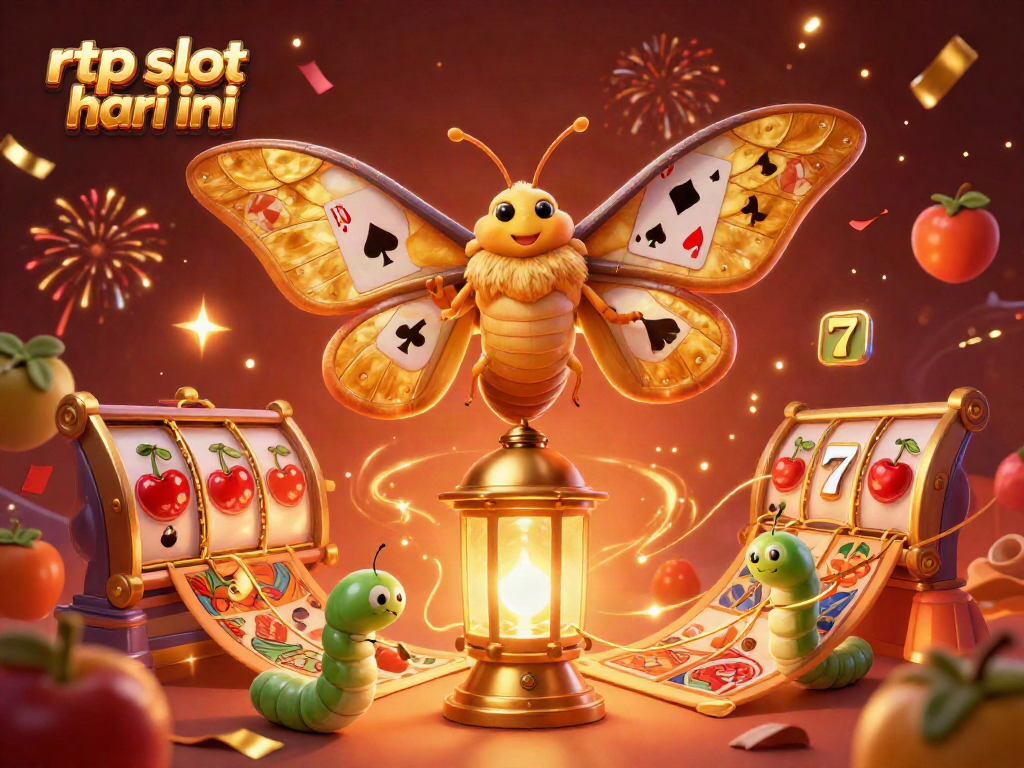 Experience thrilling rtp slot hari ini gameplay with a vibrant illustration of winning symbols and casino elements.