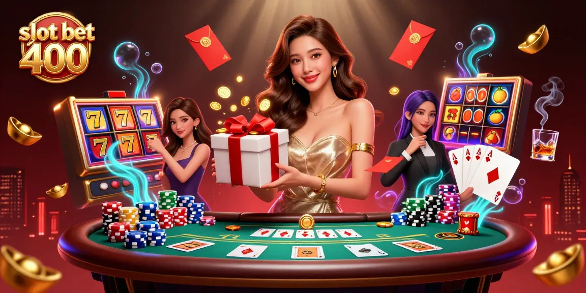 Win big with slot bet 400 at an exciting casino scene featuring vibrant colors and dynamic elements.