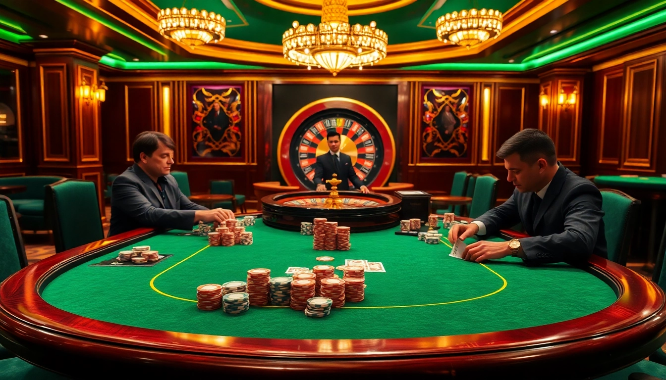Engage with MK8's thrilling poker scene featuring vibrant tables, confident players, and elegant betting.