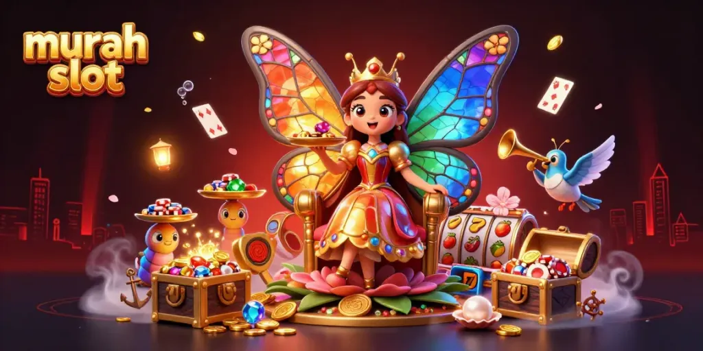 Gagalkan putaran gratis dengan bermain slot murah, dikelilingi oleh elemen permainan yang berkilauan.