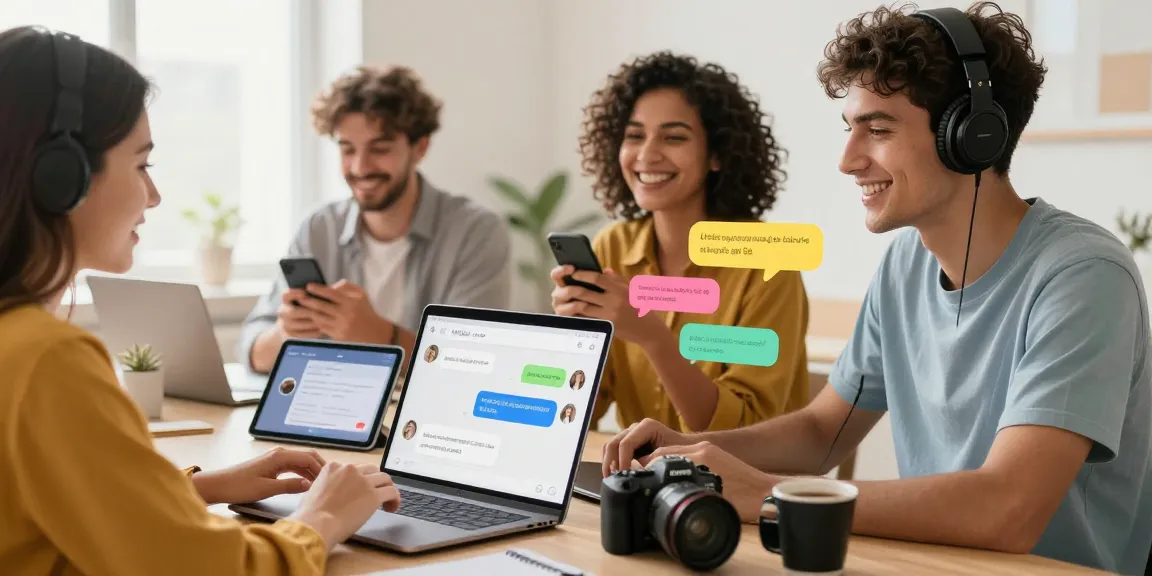 Engaging users chatting on شات فلة الخليج, showcasing a lively digital conversation atmosphere.