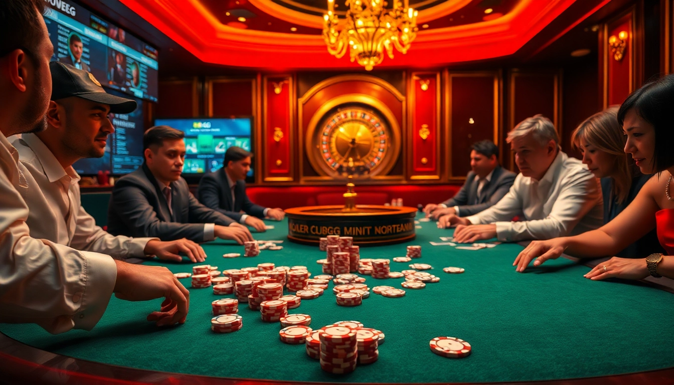 Experience the thrill of ClubGG real money poker games at an elegant casino table.