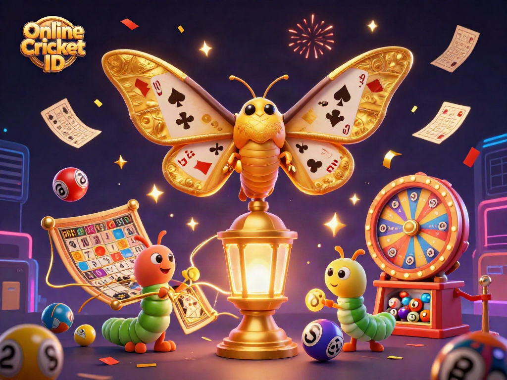 Engage in thrilling cricket betting with a vibrant Online Cricket ID illustration showcasing dynamic game elements.
