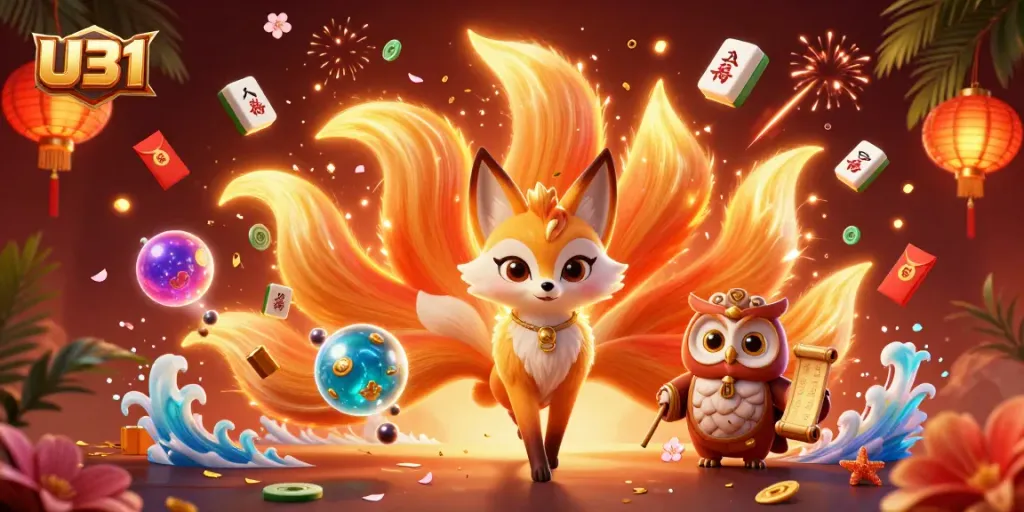 Experience the thrill of U31's vibrant gaming world with a luminous nine-tailed fox spirit.
