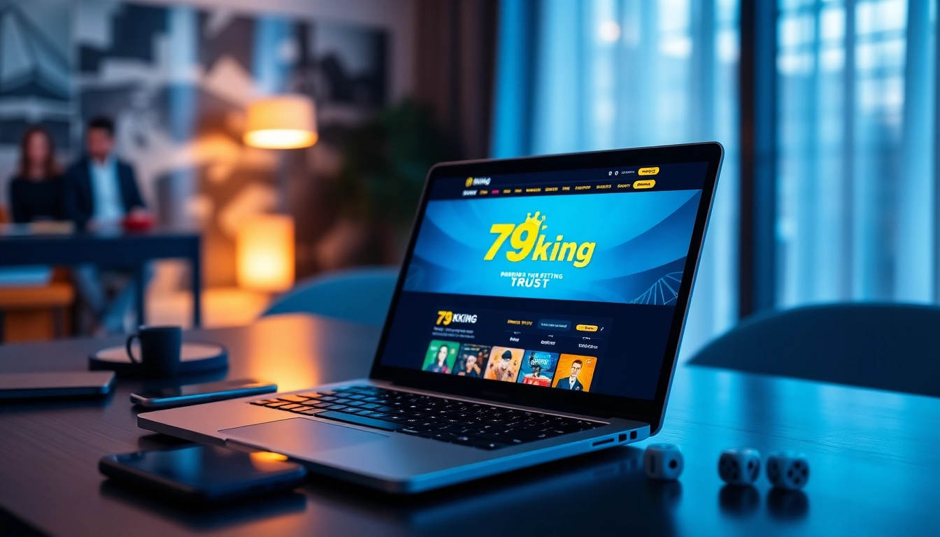 79king online betting platform on laptop showcasing vibrant interface, enhancing user engagement.