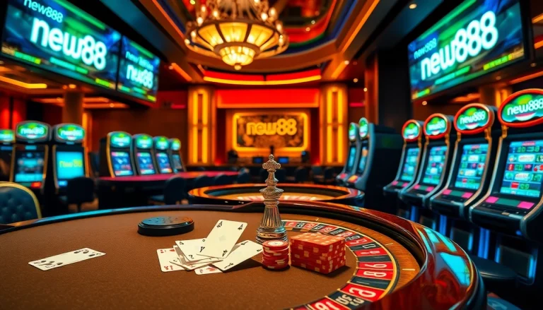Play poker and spin the roulette wheel at the vibrant new888 casino.