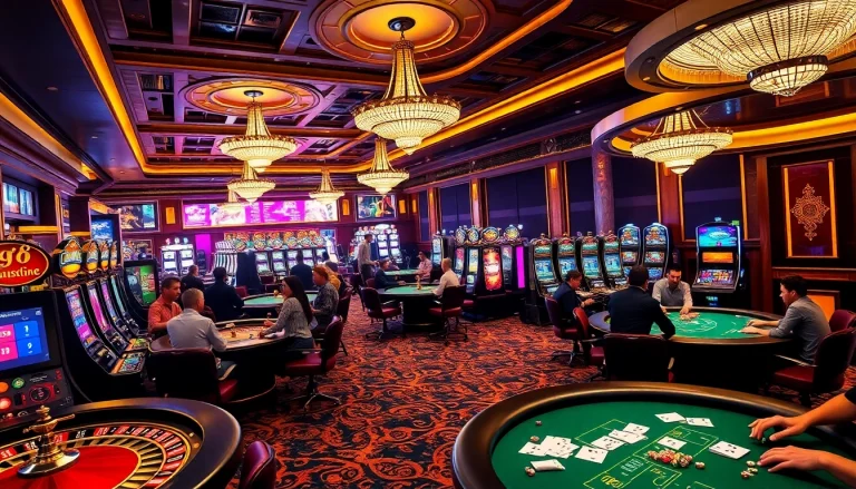 Experience the excitement of gambling at go8.com with vibrant casino action and elegant decor.
