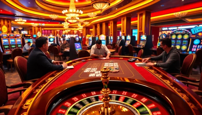 Engaging scene from Game lc88 showcasing lively casino gameplay with enthusiastic players.