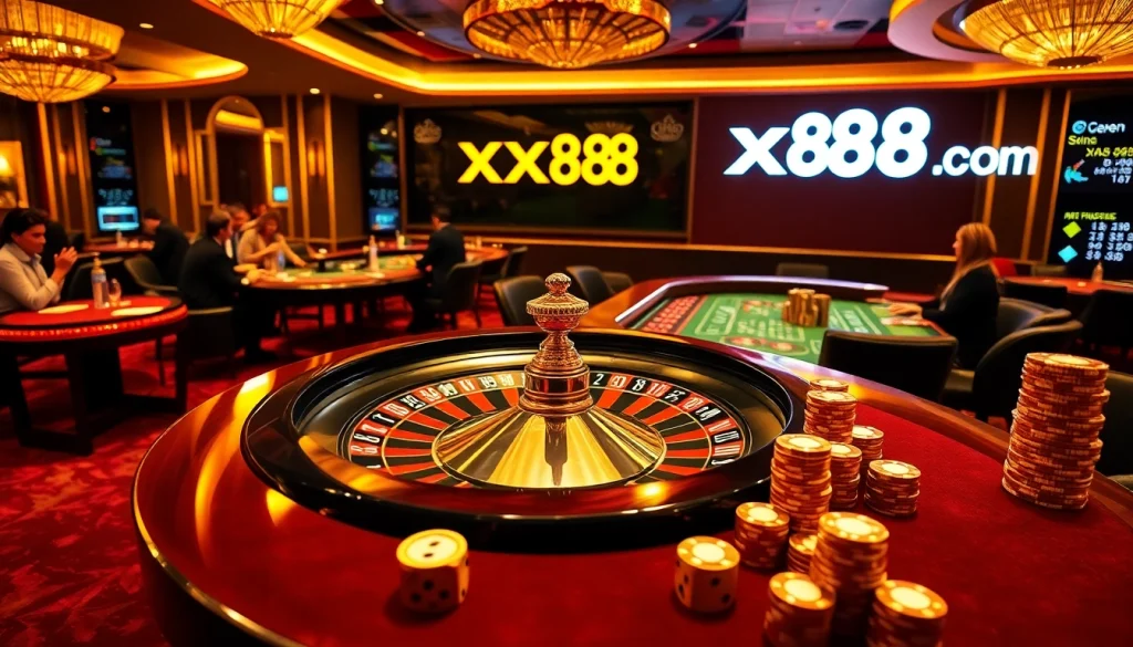 Experience the thrill of winning at xx88 com with vibrant casino tables filled with excitement.