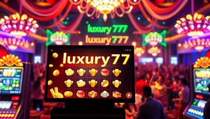 Menggoda pemain dengan "luxury777 game" dalam suasana kasino yang meriah dan berkilau