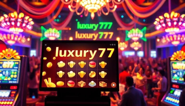 Menggoda pemain dengan "luxury777 game" dalam suasana kasino yang meriah dan berkilau