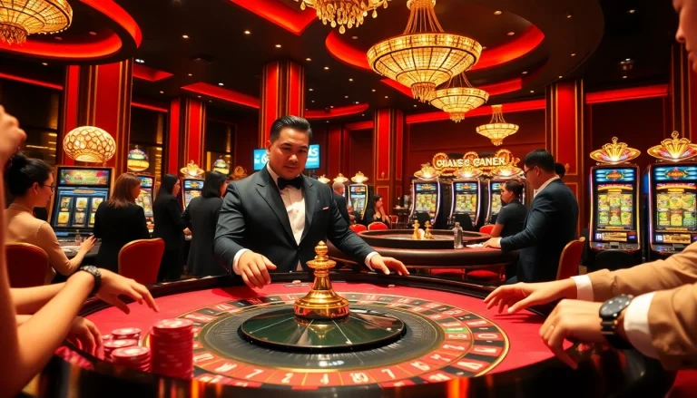 Experience the excitement at CSKH C168 with players engaging at a luxurious casino table.