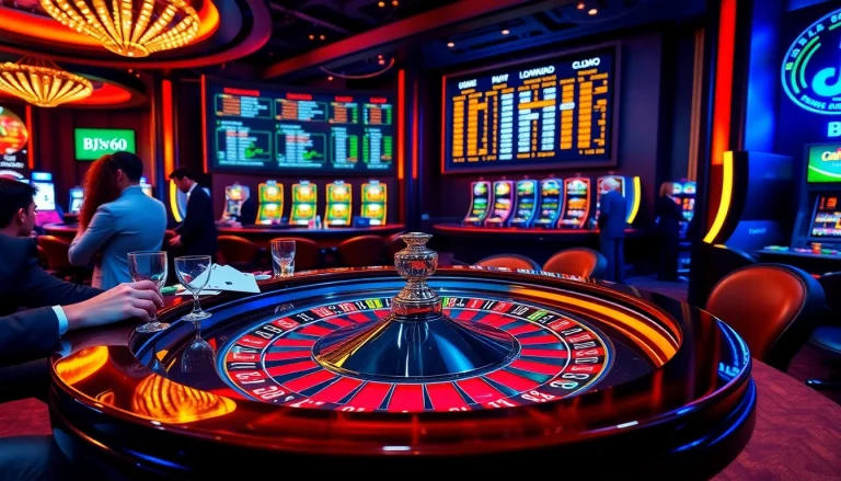 Bj66 offers an exciting casino experience with professional gameplay at a luxurious roulette table.