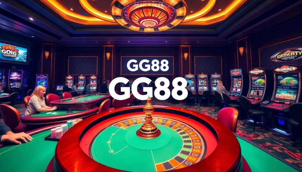 Experience the thrill of betting at GG88 with vibrant tables and luxurious atmosphere.
