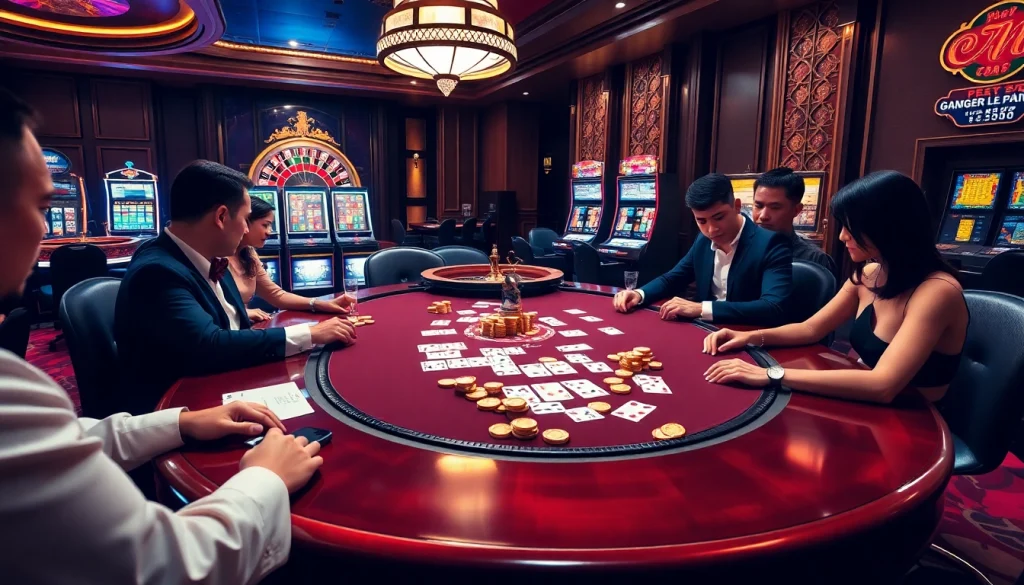 Winning hand at MM88 poker table with luxurious chips and cards