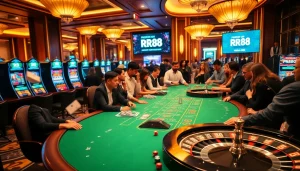Experience the excitement of RR88 with vibrant casino games and dynamic players in action.