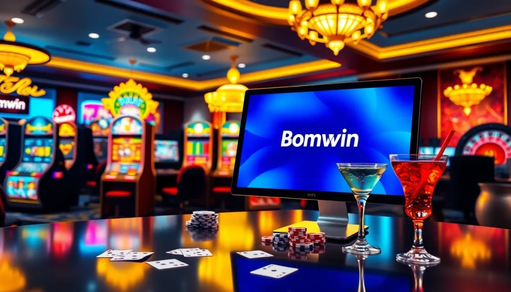 Experience thrilling gameplay at Bomwin with engaging casino visuals and a vibrant atmosphere.