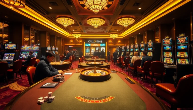 Engaged players at https://dr88.de.com/ enjoying a vibrant casino atmosphere with immersive gaming elements.