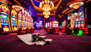 Experience excitement spinning slot online machines in a luxurious casino atmosphere.