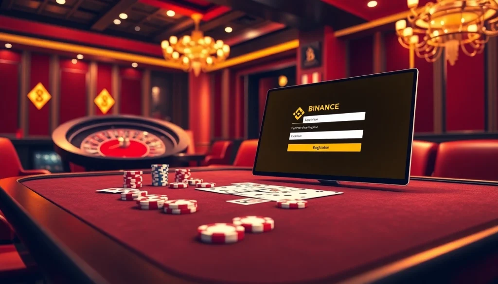Engage in the Binance 회원가입 process while enjoying luxurious casino elements and digital gaming interfaces.