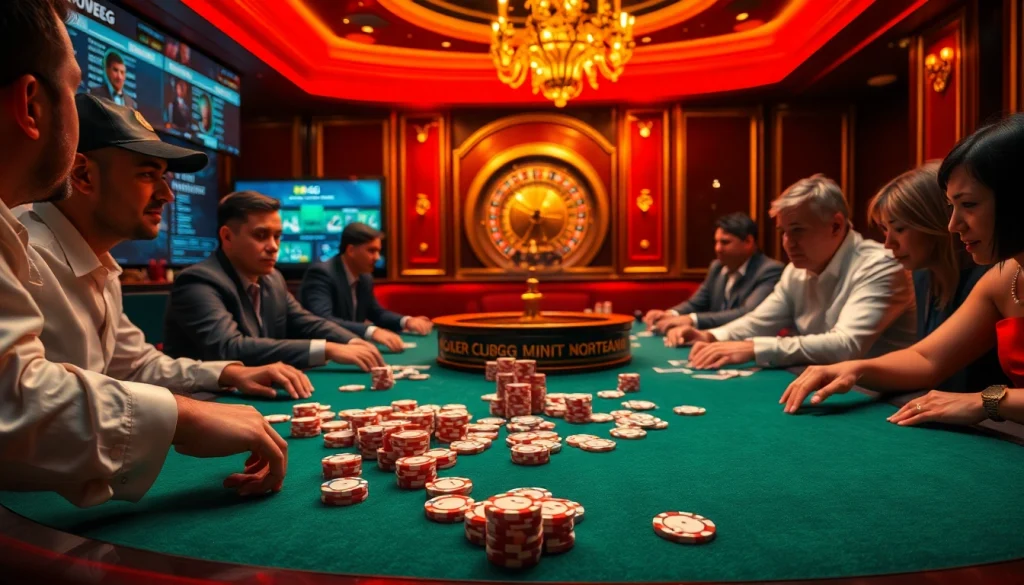 Experience the thrill of ClubGG real money poker games at an elegant casino table.