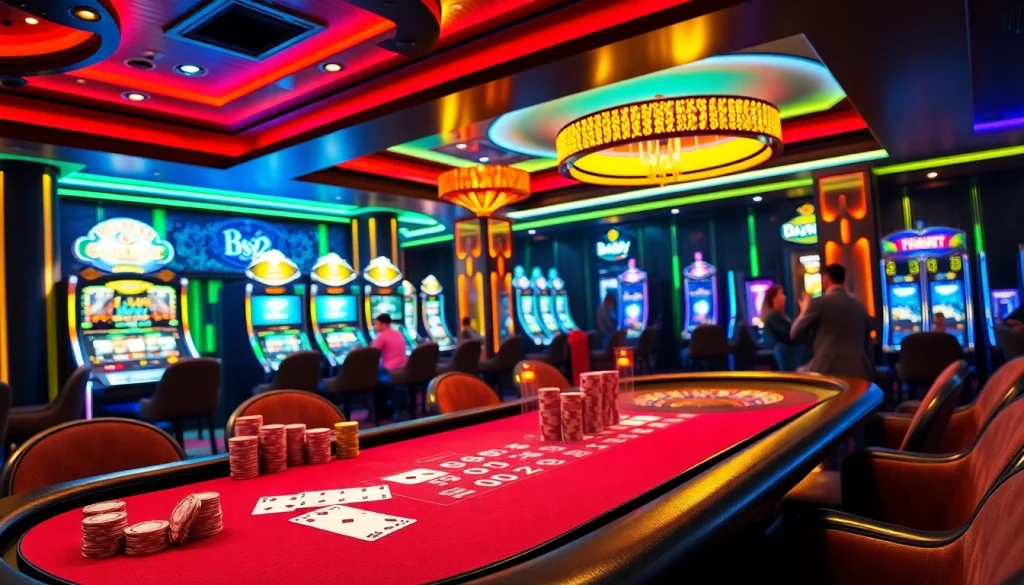 Experience high-stakes excitement at the B52 club casino with vibrant games and lively players.