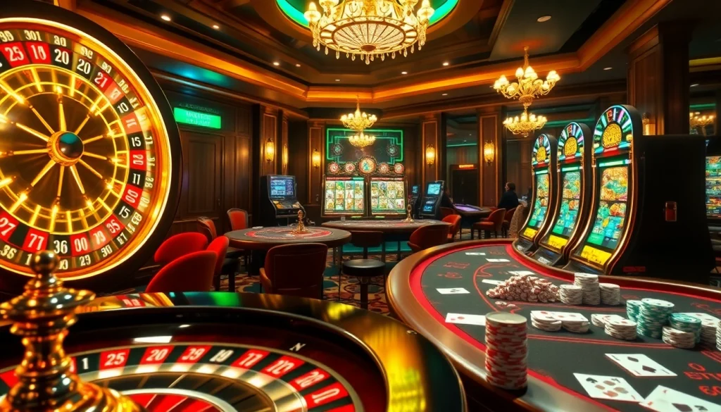Experience the excitement of bomwin casino with vibrant gaming tables and thrilling roulette.